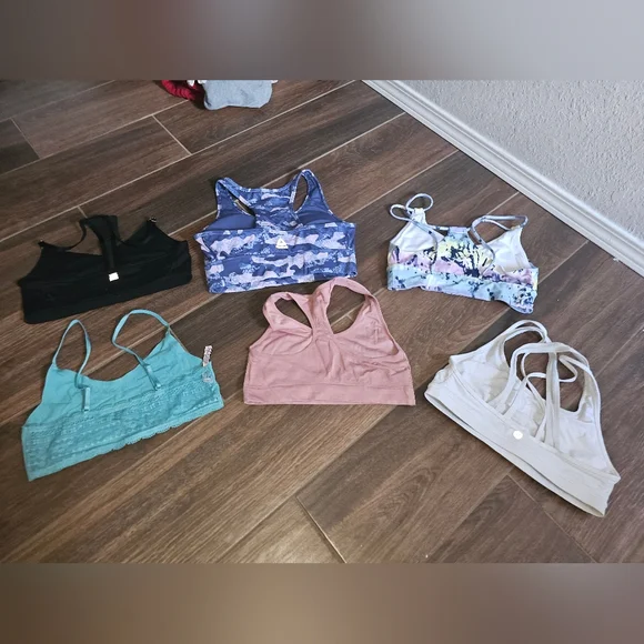SPORTS BRA LOT OF 6 SZ MEDIUM PELOTON LULULEMON RYKA VS REEBOK - Picture 8 of 11